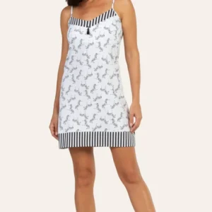 Camisola Alça Zebrinhas em Algodão - Lua Encantada