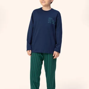 Pijama Infantil Masculino Manga Longa Afeto em Algodão - Lua Encantada