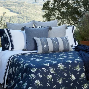 Capa Para Duvet Bonheur Du Muguet Estampado Marinho