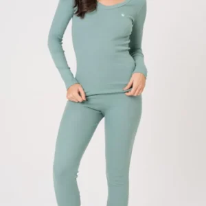 Pijama Longo Clássicos em Ribana Canelada - Acuo