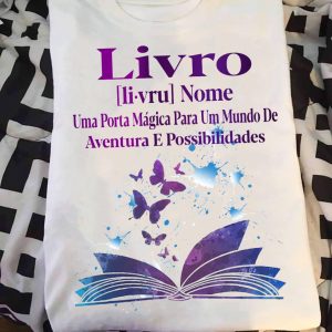 Camiseta Livros Livro Uma Porta Mágica Para Um Mundo De Aventura E Possibilidades