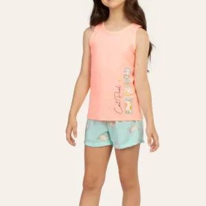 Short Doll Regata Infantil Catpool em Algodão - Lua Encantada