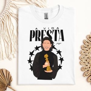 Camiseta A Vida Presta Fernanda Torres Branco