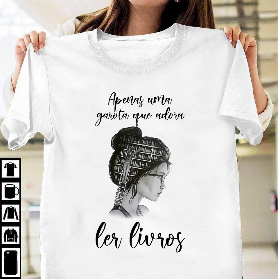 Camiseta Livros Apenas Uma Garota Que Adora Ler Livros - Image 4