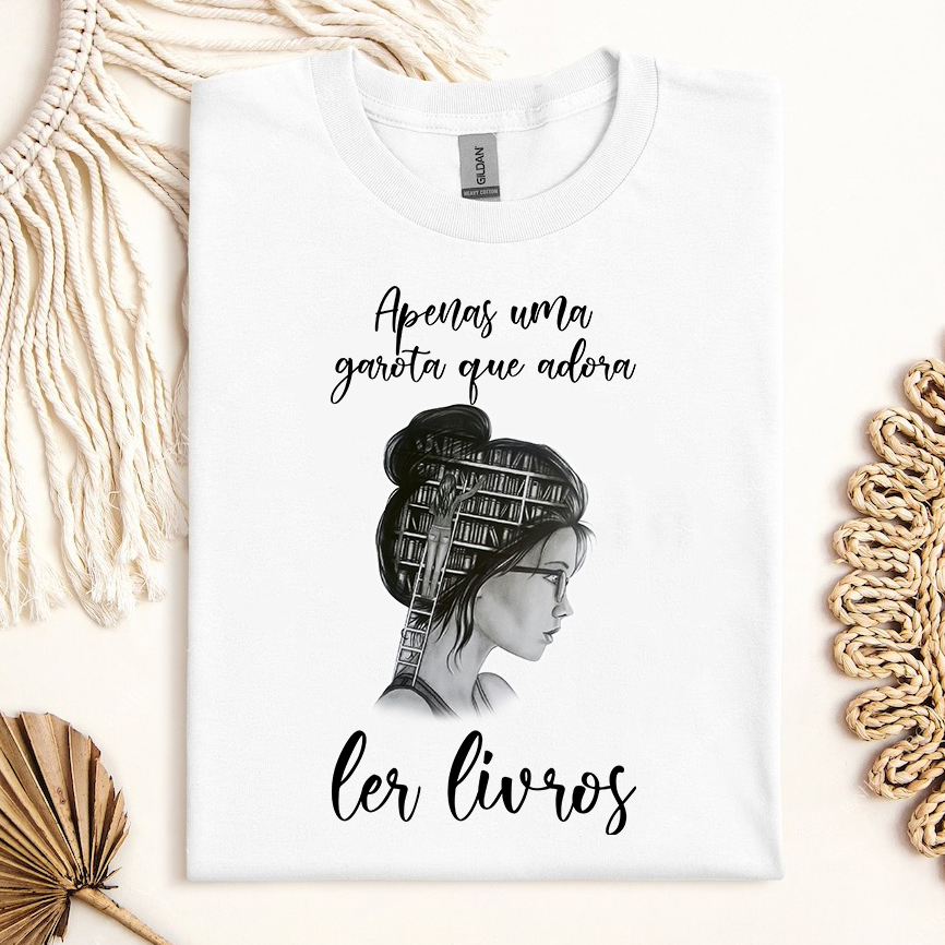 Camiseta Livros Apenas Uma Garota Que Adora Ler Livros - Image 6