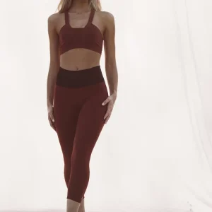 Leggings cintura subida - Bordeaux