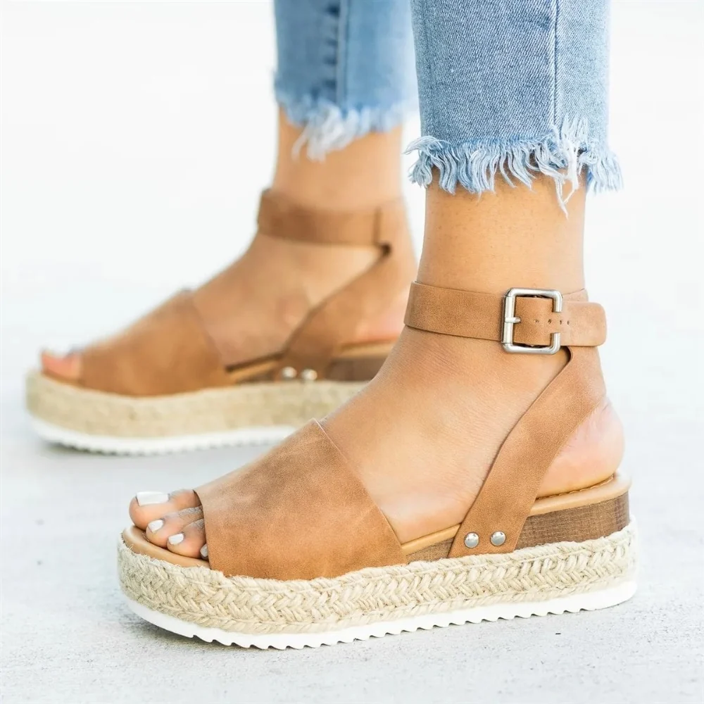 Sandália Flatform Corda Amarração Flower - Image 3