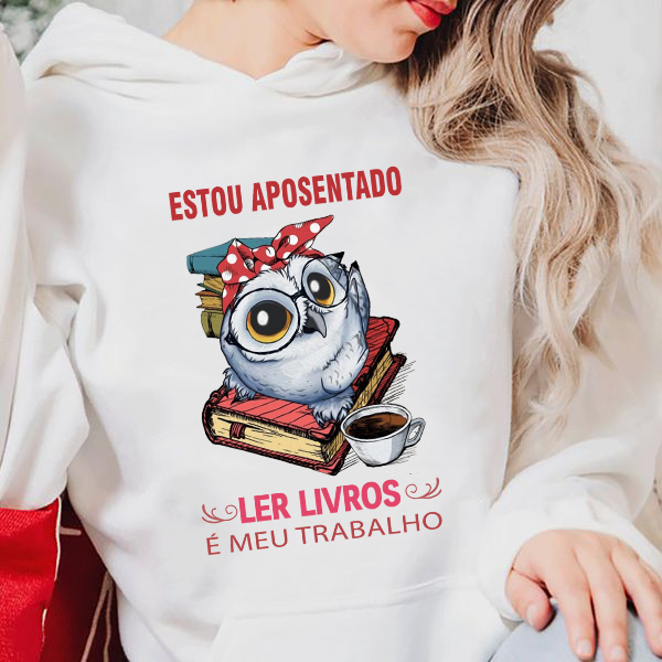 Camiseta Livros Estou Aposentado Ler Livros É Meu Trabalho - Image 6