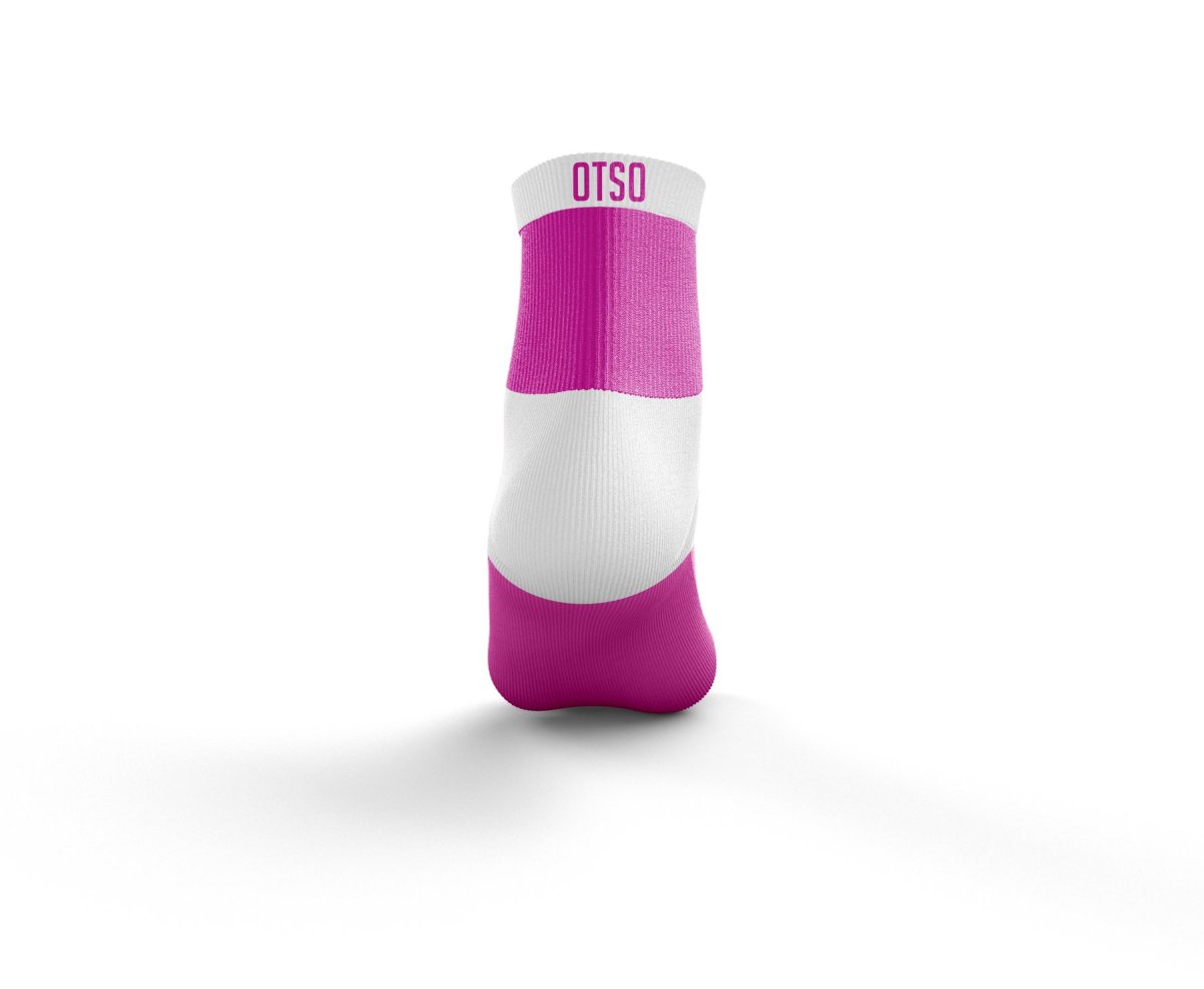 OTSOSPORT Meias Low Cut – Rosa Fluo / Branco - Image 3