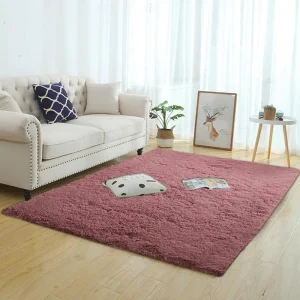 Tapete em Plush Rosa Escuro
